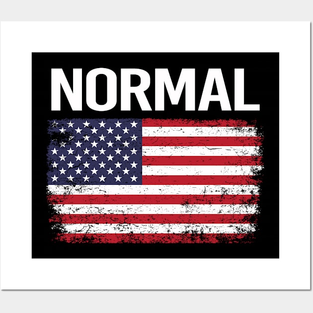 The American Flag Normal Wall Art by flaskoverhand